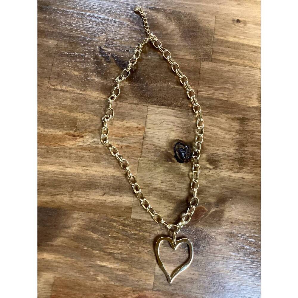 NEW CHANSUTTPEARLS women's heart necklace in gold